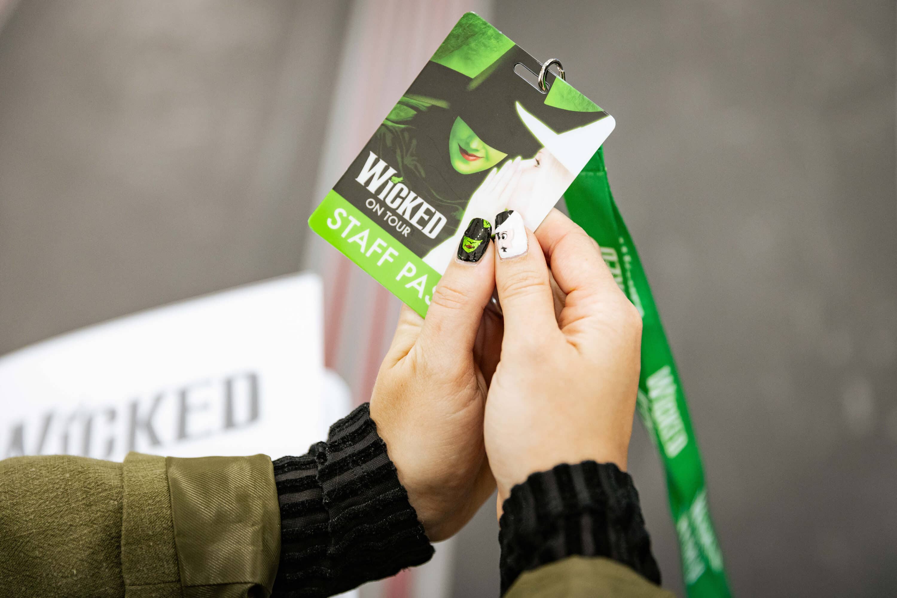 Wicked Tour staff pass, photo by Mark Senior