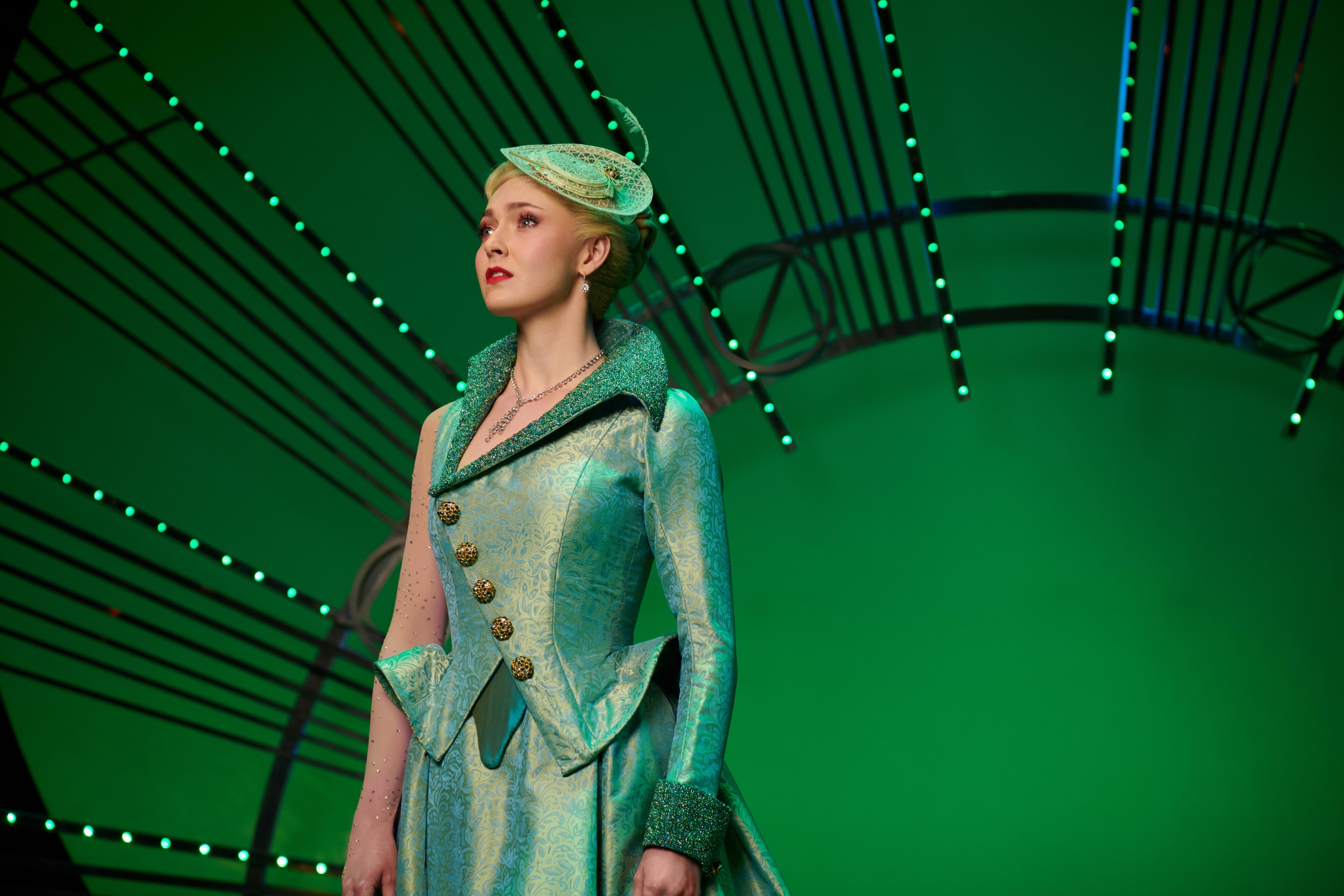 Lydia Gerrard as Glinda in Act 2 of Wicked the musical